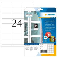 HERMA wetterfeste Etiketten weiß 66,0 x 33,8 mm, 20...