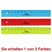 KUM Lineal L1 Flexi® TB Lefty® 15,0 cm, farbsortiert