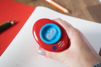 KUM Linkshänder Dosenspitzer doppelt Medi Grip Lefty M2 rot