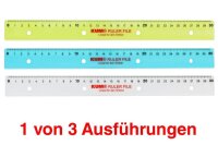 KUM Lineal 30,0 cm, grün, blau, transparent