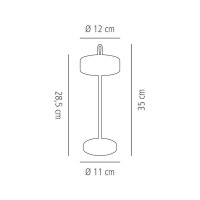 APS CLEO LED Akku-Tischleuchte weiß 2,5 W