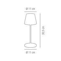 APS MERLE LED Akku-Tischleuchte weiß 2,0 W