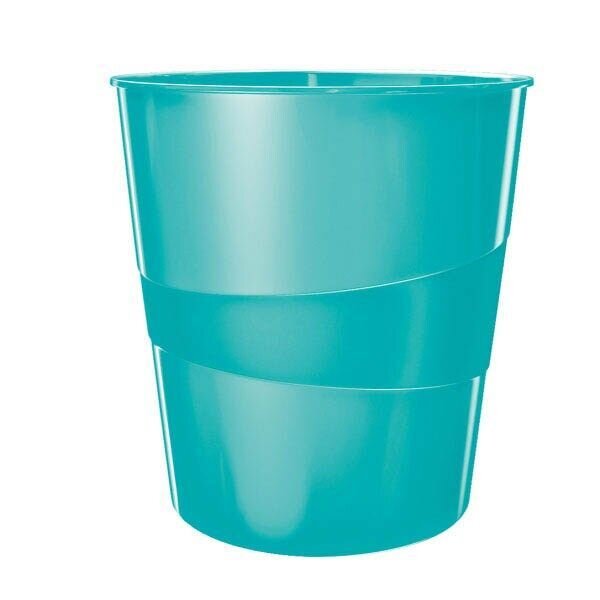 LEITZ 5278 Papierkorb 15,0 l eisblau metallic, 1 St.