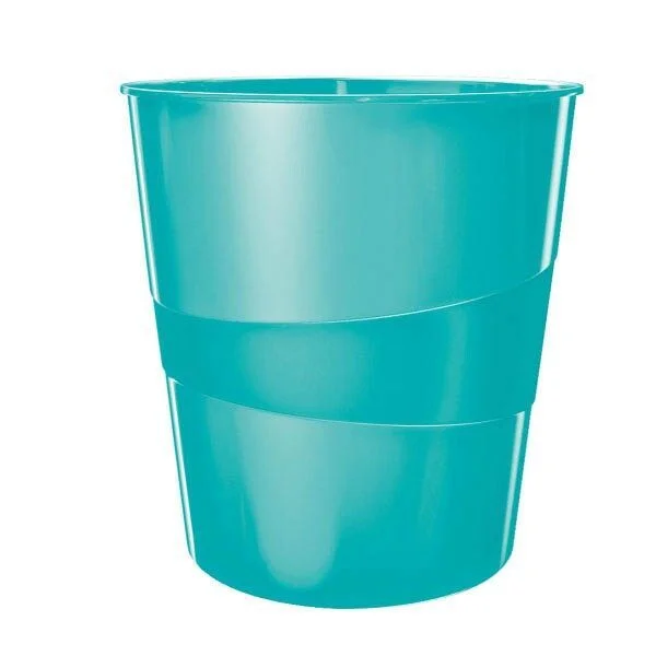 LEITZ 5278 Papierkorb 15,0 l eisblau metallic, 1 St.