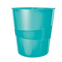 LEITZ 5278 Papierkorb 15,0 l eisblau metallic, 1 St.