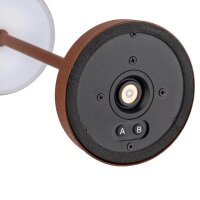 APS ALVA LED Akku-Tischleuchte rostfarben 1,0 W