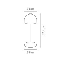 APS JOSEF MINI LED Akku-Tischleuchte schwarz 3,2 W