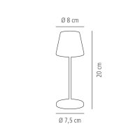 APS MERLE MICRO LED Akku-Tischleuchte gold 2,0 W
