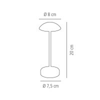 APS ALVA LED Akku-Tischleuchte weiß 1,0 W