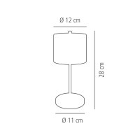 APS ANTON LED Akku-Tischleuchte schwarz, mirrored look 2,0 W