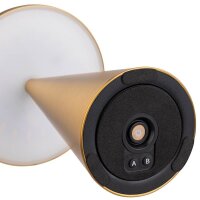 APS CONE LED Akku-Tischleuchte gold 2,0 W