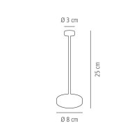 APS NISSRIN LED Akku-Tischleuchte schwarz 1,5 W