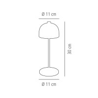 APS JOSEF LED Akku-Tischleuchte schwarz 3,2 W