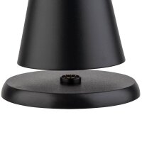 APS CONE LED Akku-Tischleuchte schwarz 2,0 W