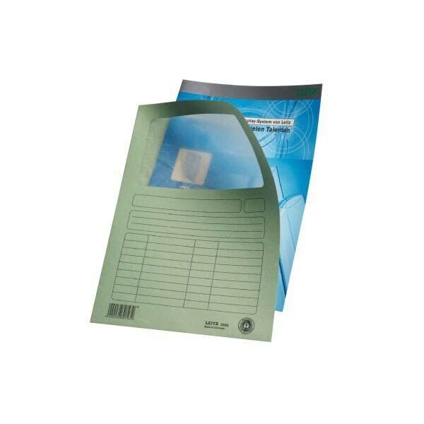 LEITZ Dokumententaschen 3950 DIN A4 grün glatt, 100 St.