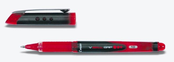 PILOT V-BALL GRIP 10 Tintenroller 0,6 mm, Schreibfarbe: rot, 1 St.
