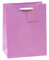 TSI Geschenktüten TRENDFARBEN dunkelrot, lia, grün, hellblau, gelb, rosa 18,0 x 23,0 cm, 12 St.