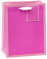 TSI Geschenktüten TREND MIT RAHMEN blau, rosa, rot, grün 18,0 x 23,0 cm, 12 St.