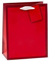 TSI Geschenktüten TREND MIT RAHMEN blau, rosa, rot, grün 18,0 x 23,0 cm, 12 St.