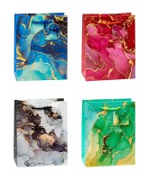 TSI Geschenktüten MARMOR blau, rot, grün, grau...