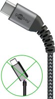 goobay USB C Kabel 0,5 m schwarz, grau, 1 St.