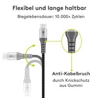 goobay USB C Kabel 0,5 m schwarz, grau, 1 St.