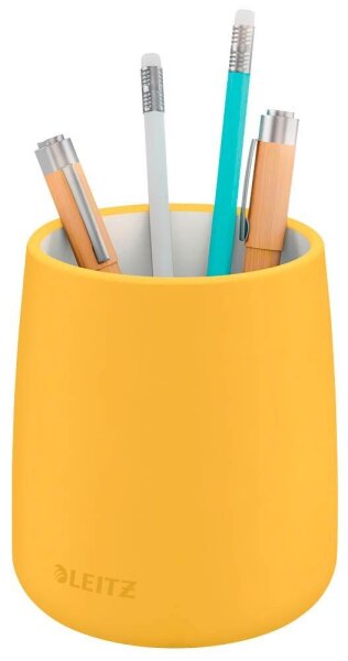 LEITZ Stiftehalter Cosy gelb Keramik 8,7 x 8,7 x 10,8 cm