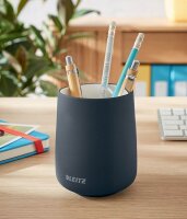 LEITZ Stiftehalter Cosy grau Keramik 8,7 x 8,7 x 10,8 cm