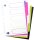 OXFORD Ordnerregister myColour DIN A4 Vollformat blanko lila, pink, weiß, grün, schwarz 5-teilig, 1 Satz