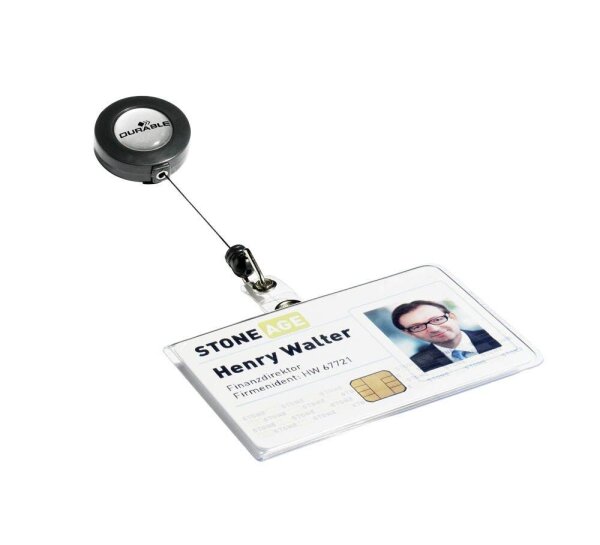 DURABLE Namensschilder mit Clip 8,5 x 5,4 cm, 10 St.