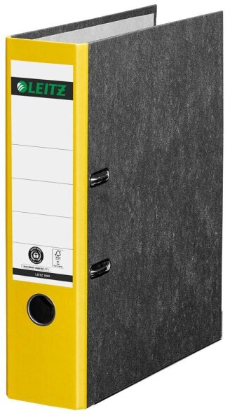 LEITZ 1080 Ordner gelb marmoriert Karton 8,0 cm DIN A4, 1 St.