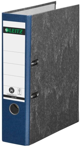 LEITZ 1080 Ordner blau marmoriert Karton 8,0 cm DIN A4, 1 St.