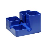 arlac® Stiftehalter blau Polystyrol 4 Fächer...