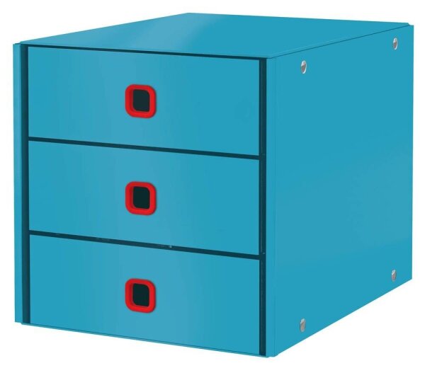 LEITZ Schubladenbox Click & Store Cosy  blau 53680061, DIN A4 mit 3 Schubladen, 1 St.
