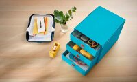 LEITZ Schubladenbox Click & Store Cosy  blau 53680061, DIN A4 mit 3 Schubladen, 1 St.