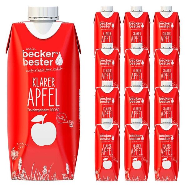 beckers bester KLARER APFEL Direktsaft 12x 0,33 l