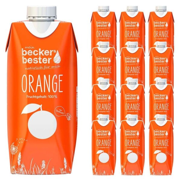 beckers bester ORANGE Direktsaft 12x 0,33 l