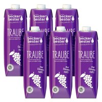 beckers bester TRAUBE Direktsaft 6x 1,0 l  ( 78402 )