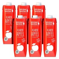 beckers bester KLARER APFEL Direktsaft 6x 1,0 l  ( 78112 )