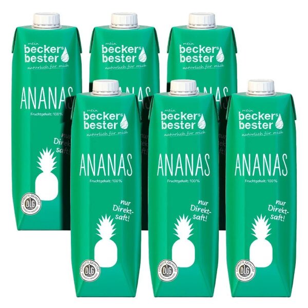 beckers bester ANANAS Direktsaft 6x 1,0 l