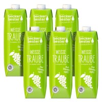 beckers bester WEISSE TRAUBE Direktsaft 6x 1,0 l  ( 78212 )