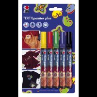 Marabu Textilmarker farbsortiert 1,0 - 3,0 mm, 5 St.