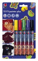 Marabu Textilmarker farbsortiert 1,0 - 3,0 mm, 5 St.