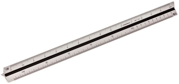 RUMOLD Dreikantmaßstab 30,0 cm, silber