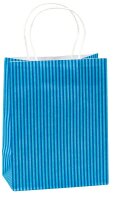 TSI Geschenktüten STREIFEN blau,grün, orange, lila 18,0 x 23,0 cm, 12 St.
