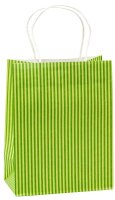 TSI Geschenktüten STREIFEN blau,grün, orange, lila 18,0 x 23,0 cm, 12 St.