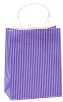 TSI Geschenktüten STREIFEN blau,grün, orange, lila 18,0 x 23,0 cm, 12 St.