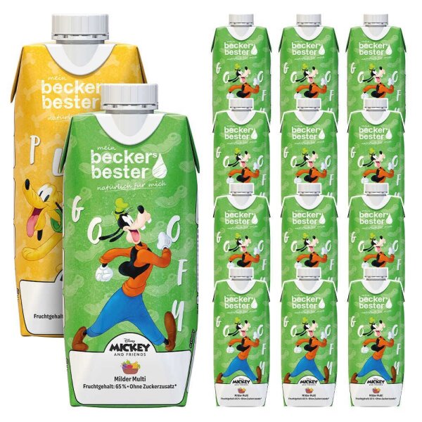 beckers bester Goofy & Pluto Milder Multi Fruchtsaftgetränk 12x 0,33 l