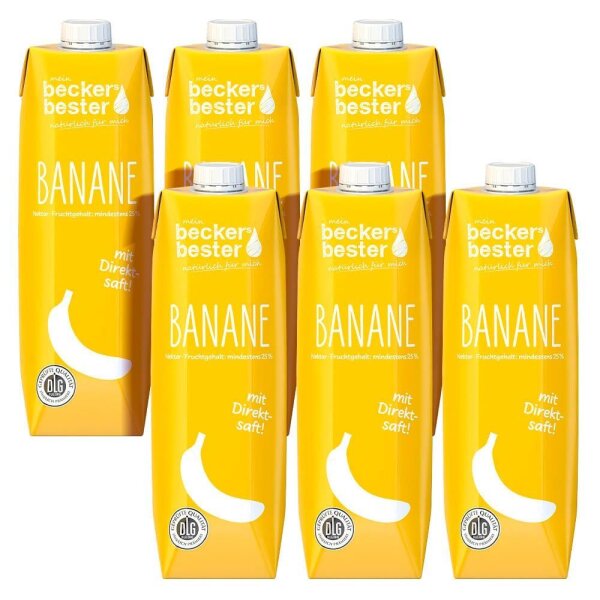 beckers bester BANANE Fruchtnektar 6x 1,0 l  ( 78462 )