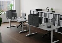 DURABLE Tischtrennwand EFFECT 313558, anthrazit 160,0 x 50,0 cm, 1 St.